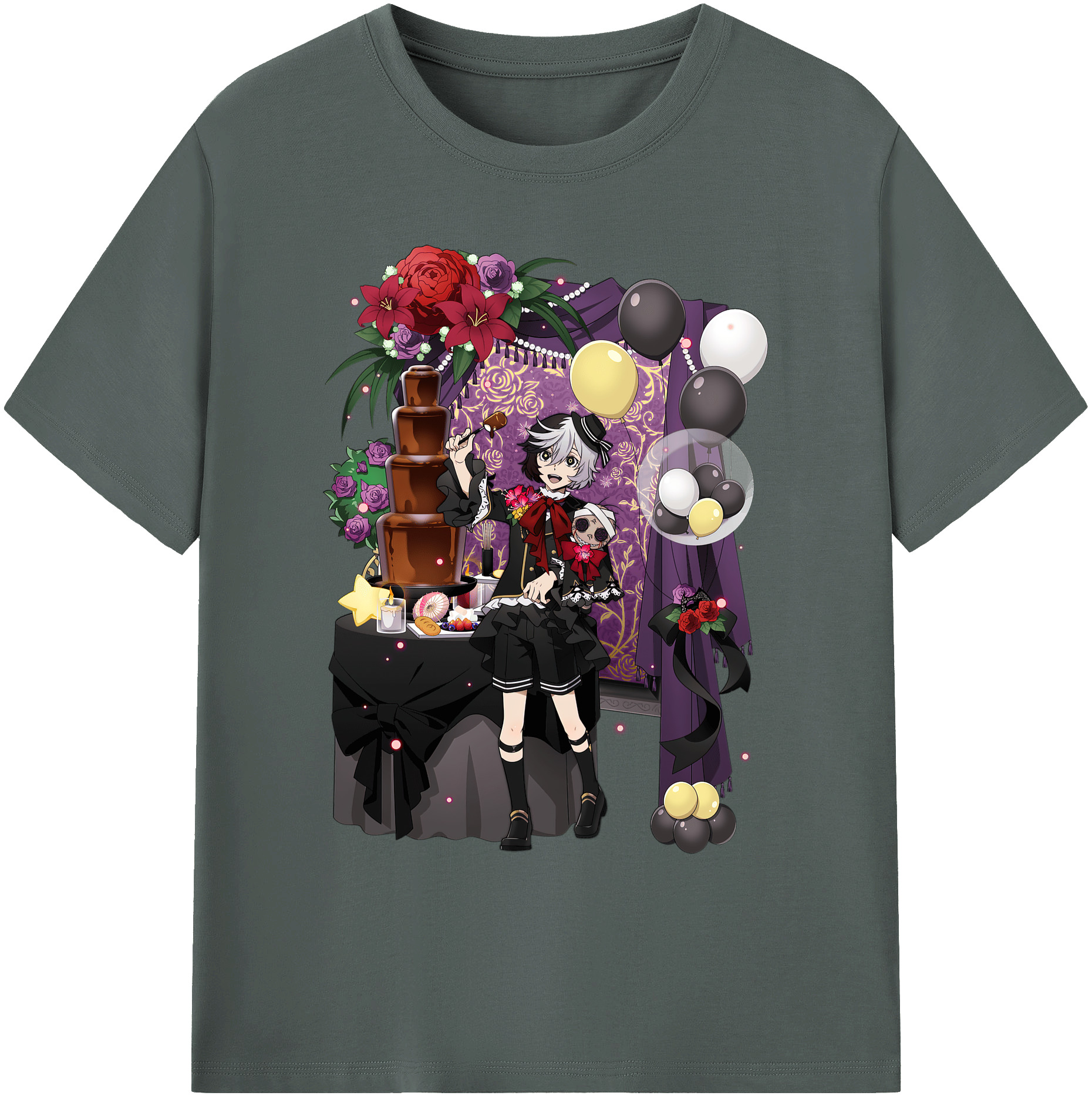 （画像用） 文豪ストレイドッグス Bungo Stray Dogs 綿100％ メンズ半袖Tシャツ｜肌触りやわらか＆通気性